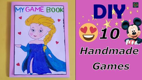 DIY Cute Game Book | 10 EASY PAPER GAMES | Disney inspired Game Book | @CraftStack #GameBook #PaperGame #PaperCraft #DiyGameBook #CuteGameBook #GamingBook #FunGames #10Games #DiyPaperGames Diy Busy Books, Make Your Own Game, Handmade Games, Cute Game, Busy Books, Paper Magic, Paper Games, Diy Games, Cute Games