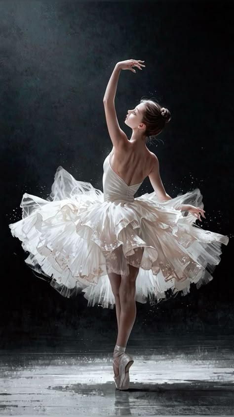 Russian Ballet Aesthetic, Ballet Poses Reference, Ballet White, Ballerina Photography, Aesthetic Ballet, Ballet Dance Photography, Ballet Painting, Ballet Images, Ballerina Painting