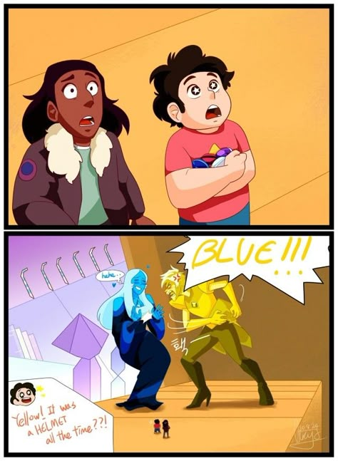 Blue X Yellow Diamond, Blue Diamond X Yellow Diamond, Yellow Diamond X Blue Diamond, Bellow Diamond, Universe Pictures, Steven Universe Pictures, Universe Drawing, Steven Uni, Diamond Comics