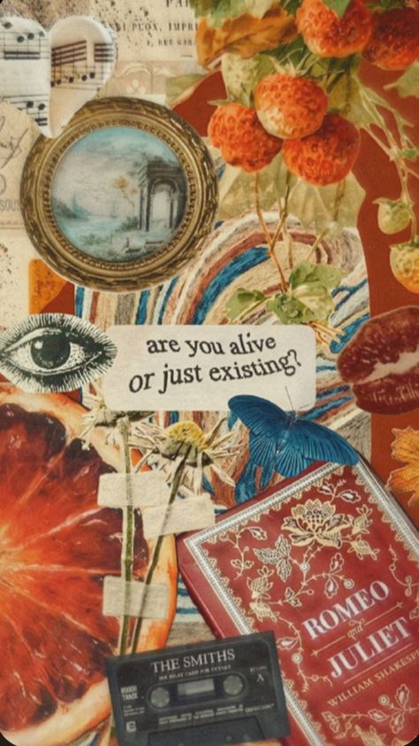 #orangeaesthic Are You Alive Or Just Existing Aesthetic, Are You Alive Or Just Existing, Susan Core, Just Existing, Swag Wallpaper, Vintage Illustration Art, Magazine Collage, Relaxing Art, Vintage Autumn