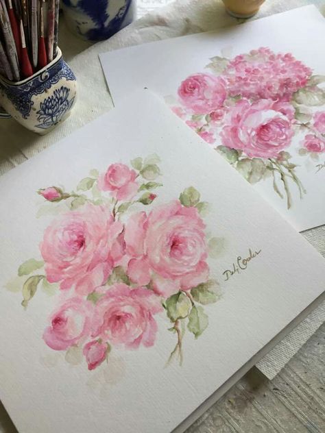 Debi Coules, Flower Watercolour, Floral Paintings Acrylic, Flower Art Drawing, Faux Painting, Diy Watercolor Painting, Watercolor Flower Art, Watercolor Landscape Paintings, Watercolor Flowers Paintings