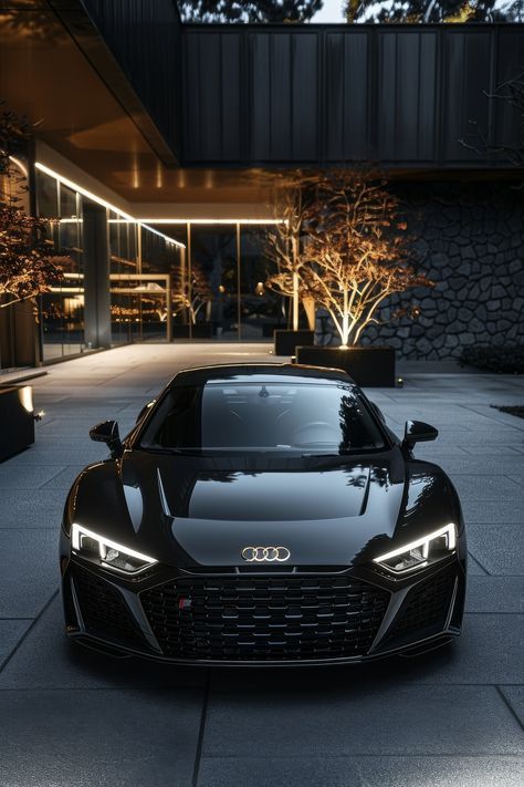 Audi Car Aesthetic Wallpaper, Audi Cars Aesthetic, Audi R8 Black Wallpapers, Black Audi Aesthetic, Audi R8 Aesthetic, Audi Car Aesthetic, Oooo Car, Black Audi R8, Audi Aesthetic