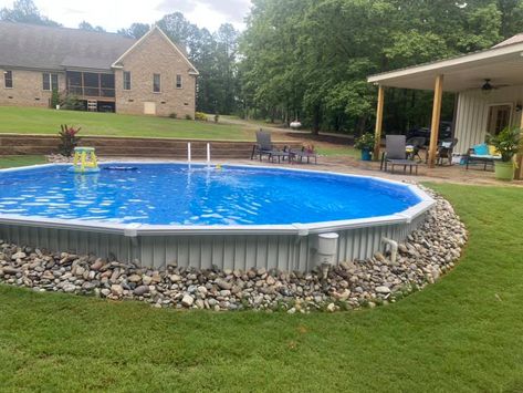 Semi Inground Pool - Cost - FAQ's Reviews, Advice & Pictures Semi Inground Pool Ideas Backyards, Deck Around Above Ground Pool, Semi Inground Pool Deck, Above Ground Pool Designs, Decks For Above Ground Pools, Above Ground Pool Inground, Semi Above Ground Pool, Semi Inground Pool Ideas, Inground Pool Cost