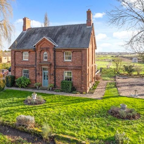 This Victorian farmhouse is Rightmove's most viewed property in March Victorian Farmhouse Exterior Uk, Victorian Home Plans Farmhouse, Victorian Farmhouse Cottage, Victorian Farmhouse Plans Layout, 1800s Brick House, New Build Looks Old, Brick Victorian Exterior, Old Brick Farmhouse Exterior, Victorian Style Farmhouse