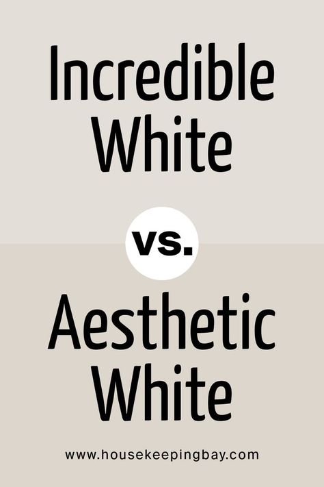 Incredible White vs Aesthetic White by Sherwin Williams Sw Aesthetic White Walls, Trim Color Ideas, Vs Aesthetic, Muted Aesthetic, Beige Walls Bedroom, Eider White, Agreeable Gray, Walnut Floors, Grey Paint Colors