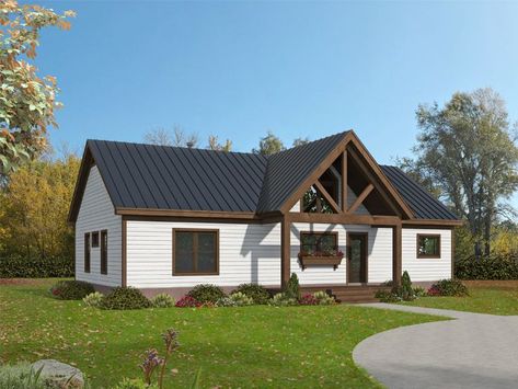 062H-0339: Craftsman Small House Plan House Plans Under 1500 Sq Ft Open Floor, 1500 Sq Ft House, House Plans 3 Bedroom, Barn Style House Plans, Ranch House Plan, Ranch Style House Plans, Barndominium Floor Plans, Country Style House Plans, Country House Plan