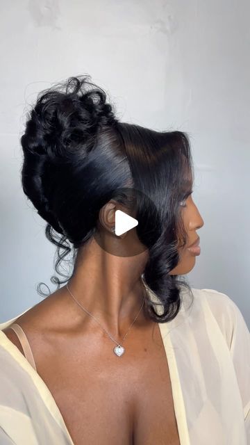 Bridal Hair Specialists on Instagram: "Words fail me; what a BRIDE! 🤩🤩🔥🥵
Bride @jessica__asah 
Hair @platinumtressesbridal 
MUA @breelliantmua" Up Do Black Women Wedding Hairstyles, Wedding Updo Hairstyles For Black Women, Wedding Hair Updo Black Women, Back Bun Hairstyles Black Women, Bride Hairstyles Black Women, Bridal Hairstyles Black Women, Natural Bridal Hairstyles Black Women, Wedding Updo Black Women, Bridal Hairstyles For Black Women