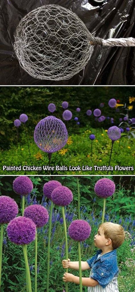 Garden Globes, Garden Balls, Deco Nature, Chicken Wire, Diy Garden Projects, Deco Floral, Garden Stuff, Garden Crafts, Wire Art