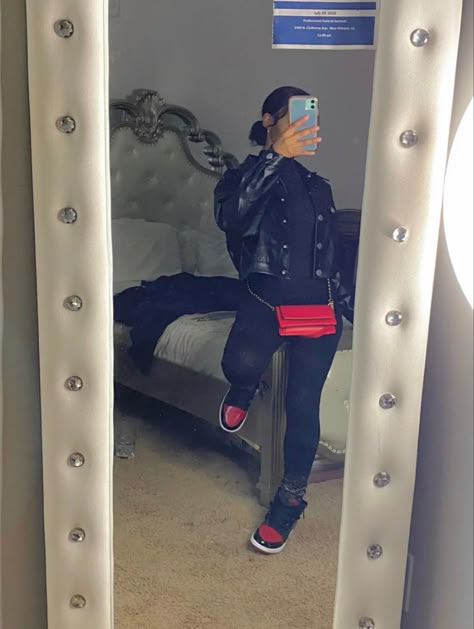 Bred Jordan 1 Outfit Women, Outfits With Patent Bred 1s, Bred Patent 1s Outfit, Red 1s Outfit, Jubilee 11s Outfit Women, Patent Bred 1s Outfit Girl, Casual College Outfits Black, Outfit With Jordan 1 Women, Jordan 1 Patent Bred Outfit