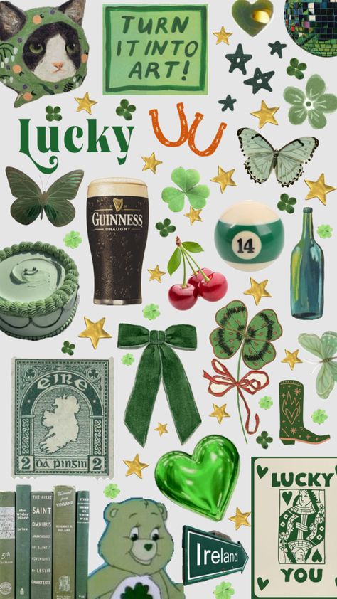 #wallpaper #collageart #collage #stpatricksday #stpattysday #ireland #irish #lucky #luck Elegant Decorations, Images Of Ireland, Dream Ideas, Lucky Wallpaper, Scrapbook Images, Online Scrapbook, Collage Book, Easter Wallpaper, Scrapbook Background