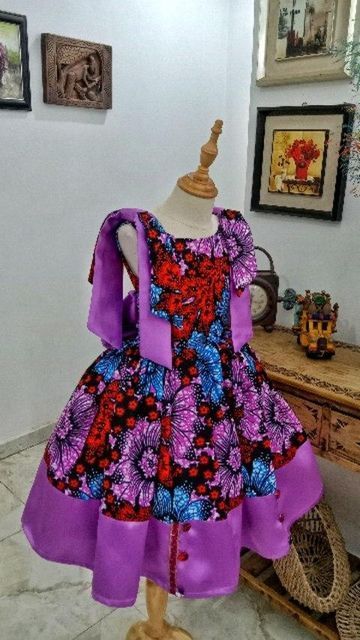 African Style For Kids Girl, Ankara Dress Designs For Kids, Ankara For Kids Girls Dresses, Children Ankara Style Girl, Ankara Dress Styles For Children, Kids Lace Styles Nigerian, Girl Gown Design, Children's Ankara Dress Styles, Kids Ankara Styles Children