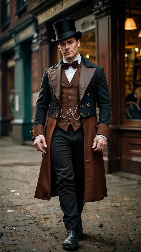 Men Steampunk Fashion, Steampunk Male Outfit, Steampunk Fashion Men, Steampunk Outfit Men, Modern Steampunk Fashion, Steampunk Mens Fashion, Steampunk Male, Male Fantasy Clothing, Male Steampunk