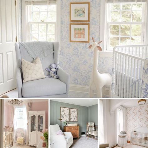 Looking for French nursery ideas for baby's room? You're going to love these elegant French nurseries that are Parisian-themed! Elegant Nursery Ideas, French Garden Nursery, Parisian Chic Nursery, Parisian Garden Nursery, French Themed Nursery, French Inspired Nursery, Vintage French Nursery Girl, French Nursery Decor, Southern Nursery