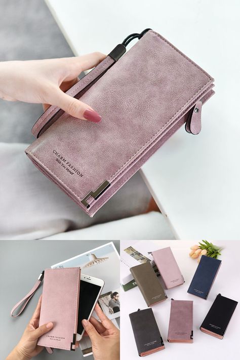 Beautiful Wallets For Women, Ladies Purses Handbags Style, Women Bags Fashion Handbags, Classy Purses, Fancy Purses, Wallets For Girls, Modern Handbag, Pink Wallet, Ladies Wallet