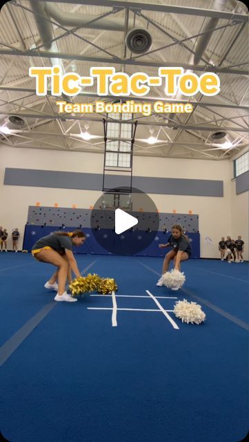 Butler High School Cheer | Tuffy Tornado on Instagram: "❌Tic-Tac-Toe Team Bonding Game⭕️  JHS Competition wrapping up practice with a fun conditioning game!  #ButlerCheer #JuniorHighCheer #TeamBonding #Conditioning #Game" Dance Team Team Building, Team Bonding Exercises, Cheerleader Team Bonding Ideas, Cheer Practice Games, Cheer Party Games, Cheer Bonding Ideas, Fun Softball Games For Practice, Fun Cheer Practice Ideas, Themed Practice Ideas