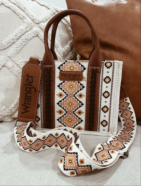 Wrangler Tote Bag for Women Purses Aztec Handbags Western Purses Boho Shoulder Bag Western Purses, Southwestern Print, Brown Crossbody, Boho Purses, Crossbody Tote Bag, Guitar Strap, Small Tote, Crossbody Tote, Mini Tote