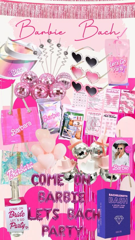 Barbie Bachelorette Party Themes, Bachelorette Party Ideas Barbie, Barbie Bachelorette Party Decorations, Barbie Hens Party, Barbie Bachelorette Party Ideas, Bachelorette Party Themes Barbie, Barbie Theme Bachelorette Party, Barbie Theme Bachelorette, Bachelorette Party Barbie Theme