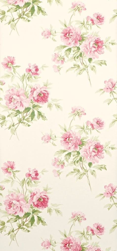 Sanderson Adele wallpaper, Shown here in rose and cream. Loose bouquets of abundant peonies are displayed on this wide-width wallpaper - a faithful reproduction of a late 19th century French design, retaining the delicate transparency of the original.Extra wide roll. Peonies Wallpaper Iphone, Pink Wallpaper Floral, French Floral Pattern, Pink Peonies Wallpaper, Adele Wallpaper, Peonies Wallpaper, Width Wallpaper, Floral Print Wallpaper, French Roses