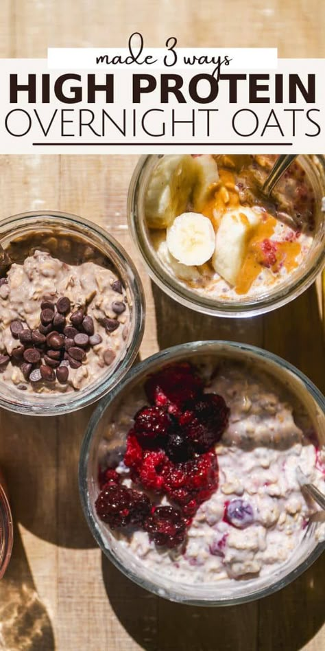 High Protein Overnight Oats, Best Overnight Oats, Best Overnight Oats Recipe, Sweet Pancakes, Protein Overnight Oats, Oat Recipes Healthy, Easy Overnight Oats, Overnight Oats Recipes, Protein Oatmeal