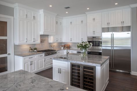 Kitchen island with granite top