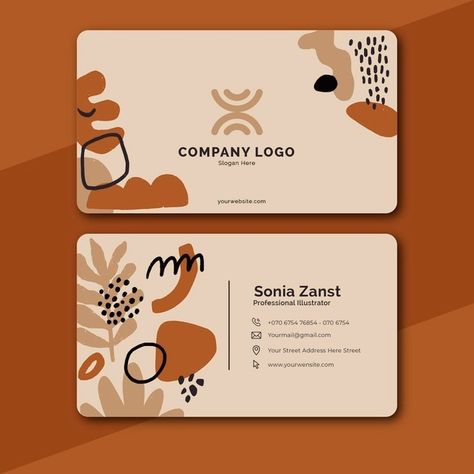 Visiting Card For Artist, Busniss Card, Artist Business Cards Design, Visiting Cards Design, Design Coffee Shop, Business Kit, Gold Foil Business Cards, Vertical Business Card, Illustration Business Cards