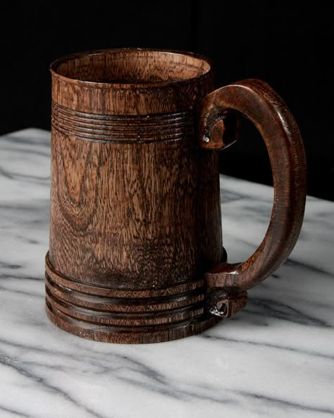 Viking Bar, Wooden Cups, Wooden Mug, Wooden Beer Mug, Wood Mug, Beer Wood, Wooden Dishes, Wooden Cup, Woodworking Basics