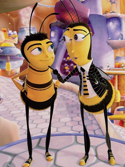 Duo Characters Cartoon, Bee Movie Costume, Best Duos In Cartoons, Bee Movie Wallpaper, Disney Duos Characters, Bee Movie Aesthetic, The Bee Movie Aesthetic, Famous Cartoon Duos, Ken Core