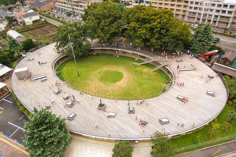 Fuji Kindergarten, Tezuka Architects, Kindergarten Architecture, Active Office, World Most Beautiful Place, Kindergarten Design, Design Architect, Sacred Architecture, Park Landscape