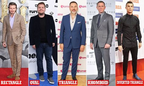 Mens Body Types Fashion, Rectangle Body Shape Outfits Male, Trapezoid Body Shape Outfits Men, Oval Body Shape Outfits Men, Trapezoid Body Shape Men Clothing, Rectangle Body Shape Outfits Men, Inverted Triangle Outfits Men, Men Body Shape, Men Clothing Ideas