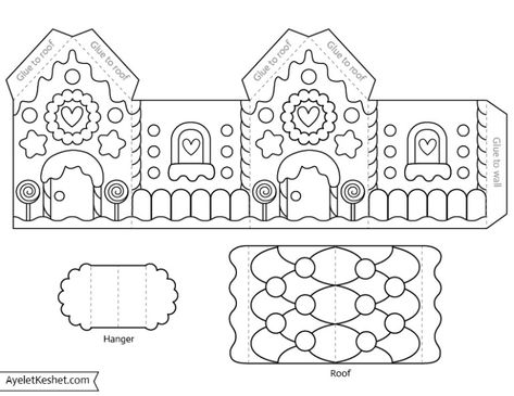 Free printable gingerbread house template coloring page for kids #printables #freeprintables #coloringpage #christmascraft Printable Gingerbread House Template, Gingerbread House Printable, Printable Gingerbread House, Gingerbread House Template Printable, Gingerbread House Craft, Paper House Template, Gingerbread House Patterns, Gingerbread House Template, Ginger House