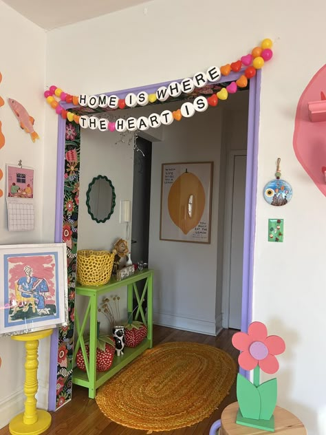 Chelsea Zeferina's Amazon Page Funky Room Aesthetic Bedroom, Funky Apartment Decor Diy, Funky Room Ideas, Colourful Maximalism, Lisa Frank Aesthetic Decor, Lisa Frank Inspired Furniture, Indy Room, Funky House Decor, Sears House