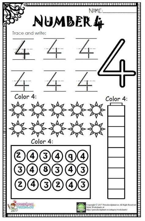 Number 4 Worksheet For Kids – Preschoolplanet Number 4 Worksheets For Kindergarten, Number 4 Worksheet Kindergarten, Number 4 Activities For Kindergarten, Number 1 2 3 4 Worksheet, 4 Worksheets Preschool, Number 4 Preschool Activities, Number 4 Tracing Worksheet, Number Four Activities Preschool, Number 4 Preschool