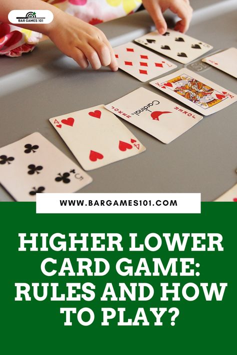 How to play higher to lower card games Family Casino Night Games, Games To Play With Playing Cards, Easy Card Games For Seniors, Higher Or Lower Card Game, How To Play 21 Card Game, Spades Tournament, 21 Card Game, Easy Card Games For Two, Card Games For Gambling