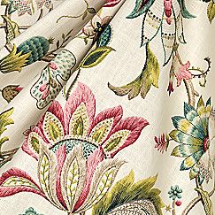 Floral Drapery Fabric, Pinch Pleat Draperies, Floral Drapery, Floral Upholstery Fabric, Jacobean Floral, Pleated Drapery, North Berwick, Floral Upholstery, Curtain Shop