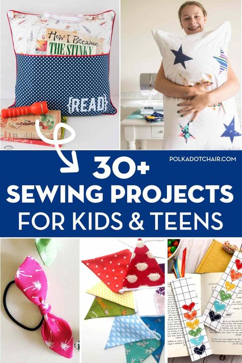 Sewing projects perfect for kids & teens. Lots of fun beginner sewing projects, free patterns and tutorials Simple Sewing Projects For Kids, Syprosjekter For Nybegynnere, Diy Floating Deck, Diy Study Table, Cucumber Trellis Diy, Sewing With Kids, Kids Sewing Projects, Trellis Diy, Simple Sewing Projects