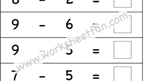 Subtraction - 5 Kindergarten Subtraction Worksheets | Kindergarten ...