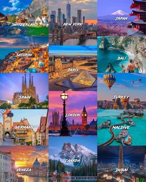 Vacation Trips Ideas, Travel Collage, Travel Infographic, Travel Picture Ideas, Holiday Travel Destinations, Top Places To Travel, Travel Inspiration Destinations, Adventure Travel Explore, Dream Vacations Destinations