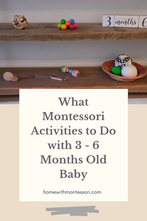 3 Months Montessori Activities, Montessori Shelf 6 Months, 3 Months Old Activities, Montessori Activities 4 Months, Montessori Activities For 3 Month Old, Montessori 4 Month Old Activities, Diy Sensory Toys For 3 Month Old, Montessori 4 Month Old, Infant Montessori Toys