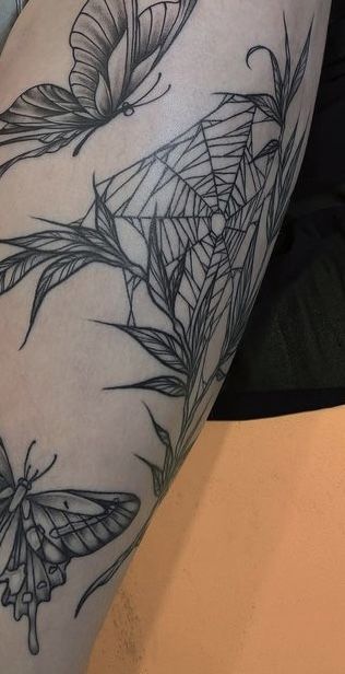 Spider Web Plant Tattoo, Spiderweb Filler Tattoo, Spiderweb Arm Tattoo, Spiderweb Tattoo Filler, Spider Web Gap Filler Tattoo, Spider Web Tattoo Women, Tattoo Spiderweb, Feminine Spiderweb Tattoo, Unique Filler Tattoos