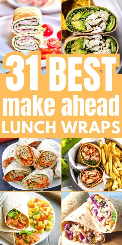 Discover 31 nutritious and mouthwatering lunch wrap ideas that are perfect for your workday. From easy chicken wraps to vegetarian options, these recipes are designed to keep you energized and satisfied throughout the day. Whether you're meal prepping or looking for something quick and wholesome, these wrap ideas have got you covered. Tasty Wraps For Lunch, Simple Grab And Go Lunch, Non Sandwich Lunches For Work, Wrap Lunch Ideas Healthy, Meals For On The Go Dinners, What To Put In A Wrap For Lunch, Healthy Chicken Wraps Meal Prep, Premade Wraps For Lunch, Wraps For Camping