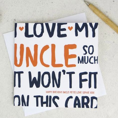 Uncle Bday Card, Birthday Gift Ideas For Uncle, Bday Cards For Uncle, Diy Birthday Card For Uncle, Handmade Birthday Cards For Uncle, Birthday Card Uncle, Birthday Card Ideas For Uncle, Uncle Birthday Quotes, Birthday Card For Uncle