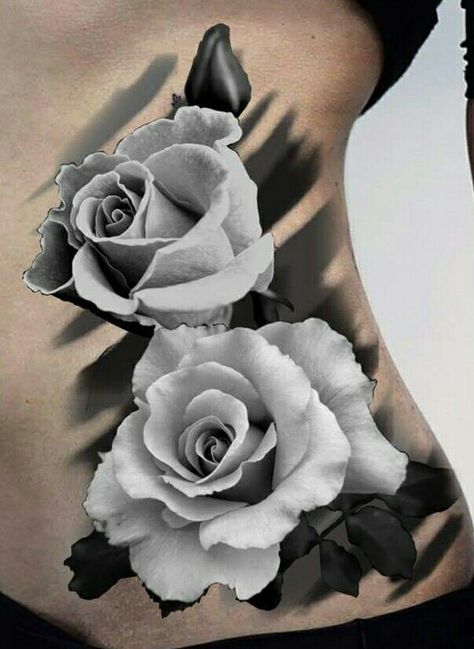 White Rose Tattoo, Tattoo Side, Tattoos Masculinas, Tattoos On Side Ribs, White Rose Tattoos, Realistic Rose Tattoo, Rose Tattoos For Women, Tattoo Rose, Rose Tattoo Design