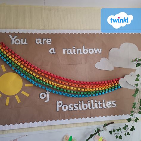 Proud Cloud, Free Printable Rainbow, Rainbow Theme Classroom, Rainbow Display, Rainbow Of Possibilities, Display Boards For School, Rainbow Bulletin Boards, Pictures To Print, Cloud And Rainbow