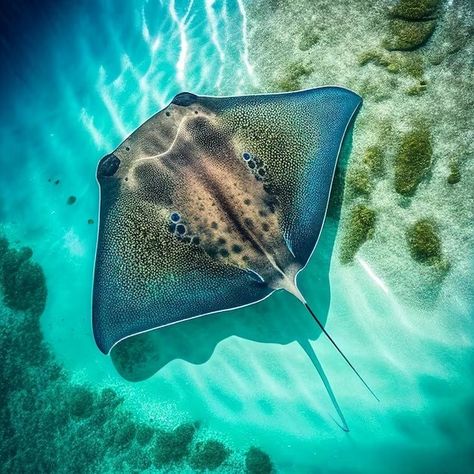 Water Top View, Ocean Life Photography, Stingray Fish, Shark Pictures, Inktober 2024, Undersea World, Water Pictures, Life Aquatic, Animal Study