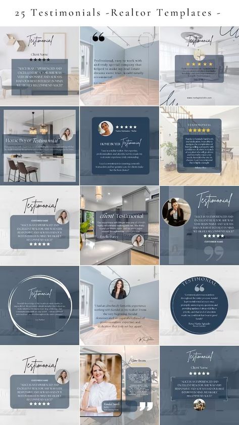 Client Testimonial Post Navy Blue Realtor Instagram Post Real Estate Client Review Templates Real Estate Social Media Post Real Estate Post - Etsy UK Realtor Instagram Post Ideas, Real Estate Graphic Design Social Media, Real Estate Posts For Instagram, Real Estate Content Social Media, Realtor Posts Social Media, Hotel Social Media Post, Real Estate Instagram Posts Ideas, Testimonial Social Media Post, Real Estate Instagram Feed