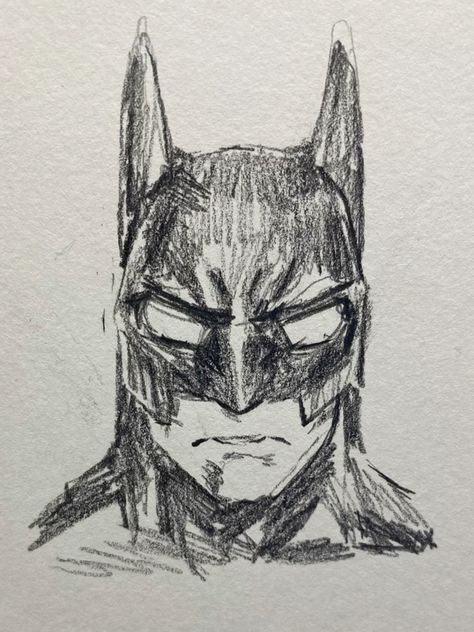 Batman Mask Drawing, Sketch Book Pencil Drawing, Sketch Cartoon Characters, Bat Man Drawings, Batman Doodle Art, Lego Batman Drawing, Batman Sketch Pencil, Comic Style Art Sketch, Superhero Doodles