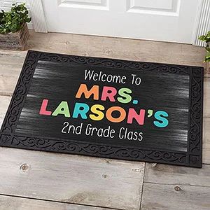 2nd Grade Class, 2nd Grade Classroom, New Classroom, Classroom Door, Classroom Setup, Classroom Setting, Personalized Door Mats, Teacher Name, Teacher Ideas