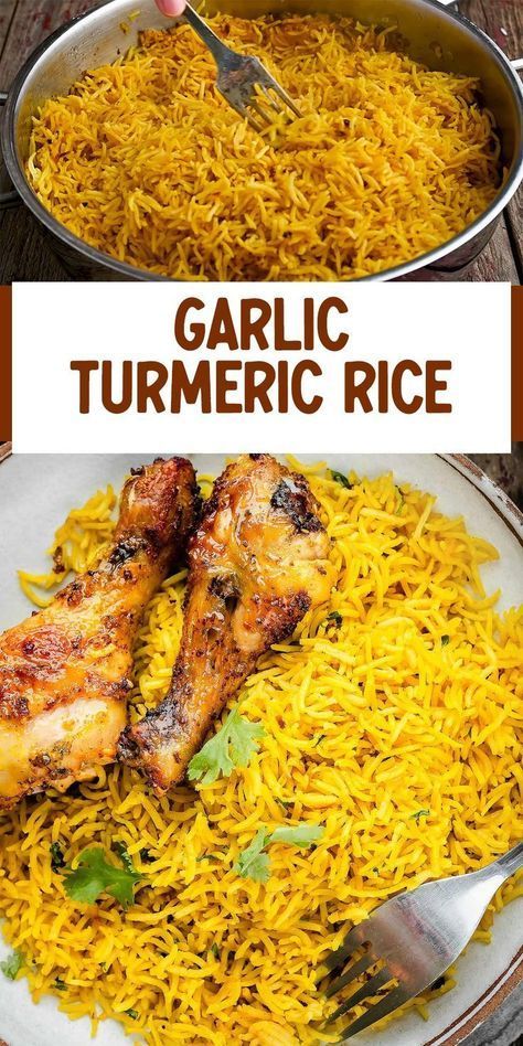 This garlic turmeric rice is soft, fluffy and easy to make. It’s aromatic and absolutely delicious. All you need is some garlic, onion, and butter to form the base of this delectable flavor palate. Garlic Turmeric Rice, Rice Video, Basmati Rice Recipes, Turmeric Rice, Rice Side Dish Recipes, Rice Side, Turmeric Recipes, Rice Side Dishes, Easy Rice Recipes