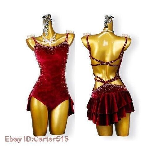 ad eBay - Find many great new & used options and get the best deals for Red Velvet Latin Dance Dress Short Skirt Ballroom Costume Professional Cha-Cha at the best online prices at eBay! Free shipping for many products! Party Dance Outfit, Wedding Dance Costume, Fosse Dance Costume, Halloween Burlesque Costumes, Cha Cha Outfit Dance Dresses, Lavender Dance Costume, Dracula Dance Costume, Gothic Dance Costumes, Moulin Rouge Dance Costume