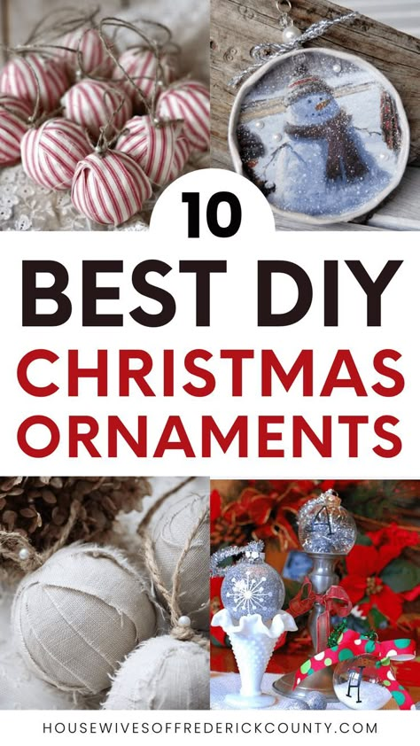 Create beautiful DIY Christmas ornaments this holiday season with these fun and easy craft ideas for personalized Christmas decor. Homemade Christmas Tree Ornament, Christmas Crafts For Adults Ornaments, Creative Diy Ornaments, Square Christmas Ornaments Diy, Old Fashioned Ornaments Diy, Christmas Diy Tree Ornaments, Christ Centered Ornaments Diy, Unique Ornaments Diy Handmade Christmas, Diy Christmas Ornaments Fabric